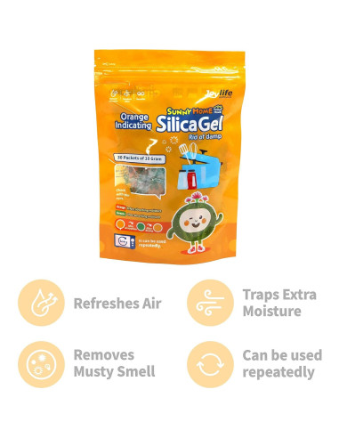 Gel de Silica Recargable SUNNY HOME 10g Naranja 30 Paquetes