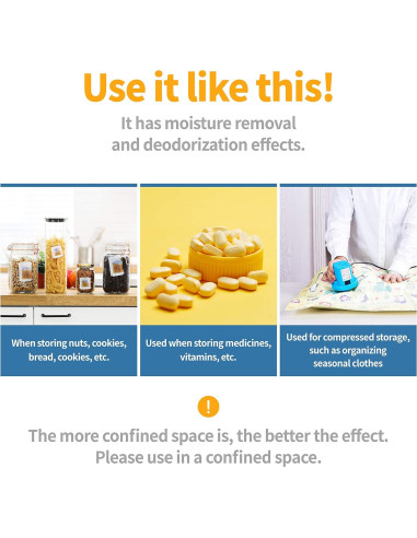 Gel de Silica Recargable SUNNY HOME 10g Naranja 30 Paquetes