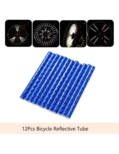 72 Piezas Reflectores de Rueda SOPINEKO para Bicicleta Azul