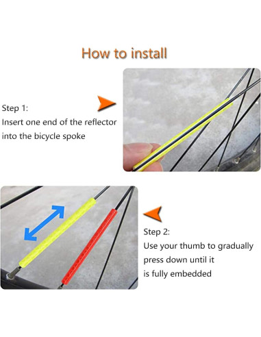 72 Piezas Reflectores de Rueda SOPINEKO para Bicicleta Azul