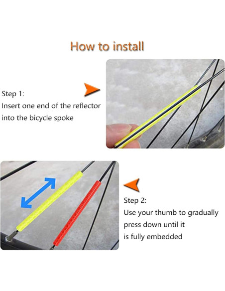 72 Piezas Reflectores de Rueda SOPINEKO para Bicicleta Azul