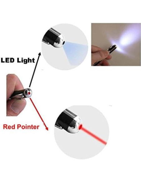 Bolígrafo Stylus 4-en-1 DuraForcity Negro para Pantalla Táctil