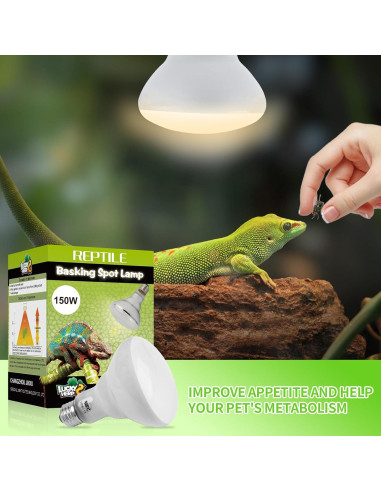 Bombilla de Calor para Reptiles LUCKY HERP 150W UVA 1 Paquete
