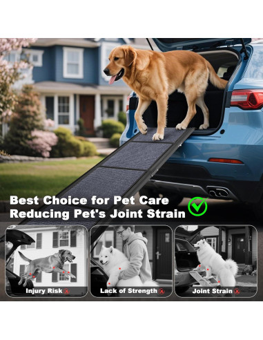 Rampa Plegable para Perros AQUILLA 63" Antideslizante 113.4 kg