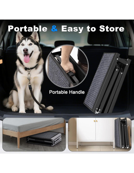 Rampa Plegable para Perros AQUILLA 63" Antideslizante 113.4 kg