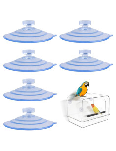 Paquete de 6 Ventosas Extra Fuertes MVSSP 6.63 cm para Comederos de Aves
