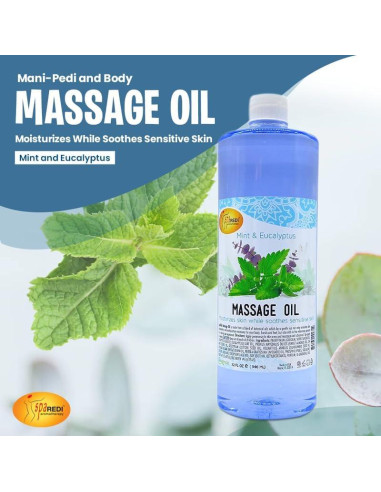 Aceite de Masaje SPA REDI Menta Eucalipto 0.95 L Relajante