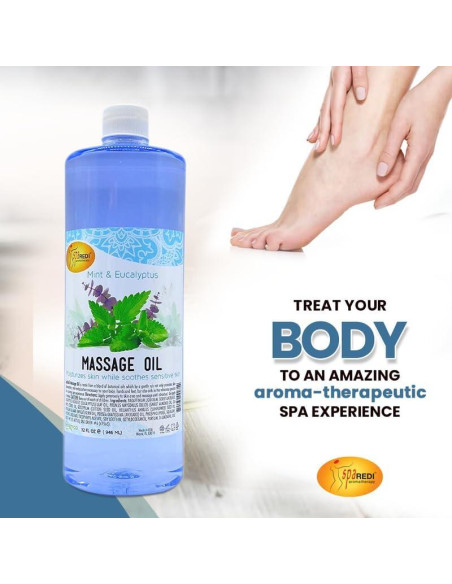 Aceite de Masaje SPA REDI Menta Eucalipto 0.95 L Relajante