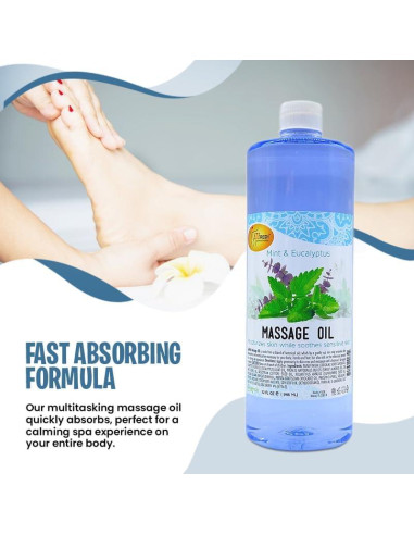 Aceite de Masaje SPA REDI Menta Eucalipto 0.95 L Relajante