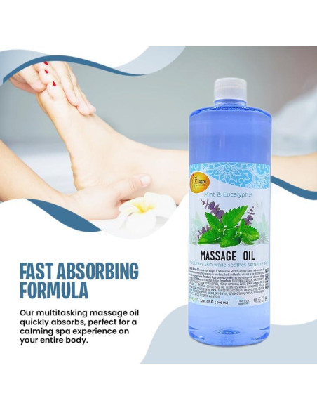 Aceite de Masaje SPA REDI Menta Eucalipto 0.95 L Relajante