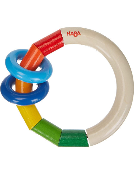 Sonajero de Madera HABA Kringelring para Bebés 0-18 Meses