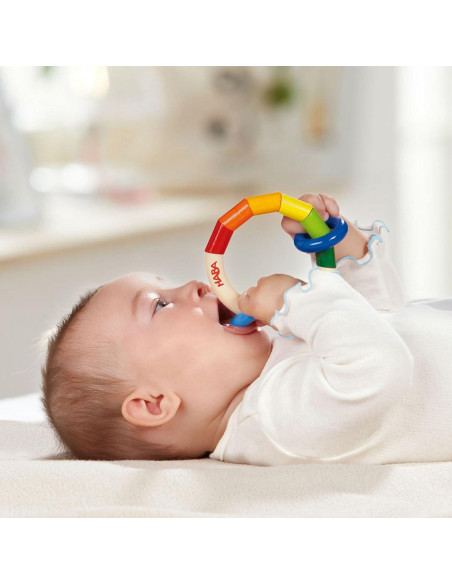 Sonajero de Madera HABA Kringelring para Bebés 0-18 Meses