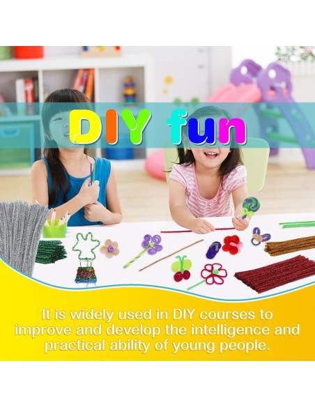 100 Limpiapipas Dorado Brillante Zlulary para Manualidades DIY