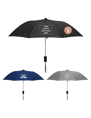 Paraguas Plegable Compacto DESCUENTO PROMOS Negro 38.1 cm