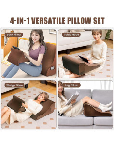 Almohada Cuña Giantex para Dormir - Soporte Espalda y Cuello 2