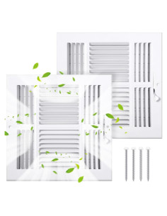 Cubiertas de Ventilación VIHOSE 25.4x25.4 cm 4 Vías Blancas