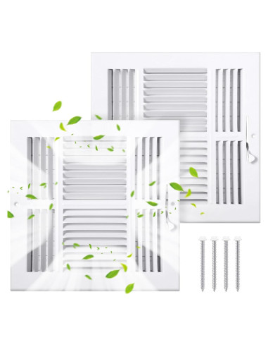 Cubiertas de Ventilación VIHOSE 25.4x25.4 cm 4 Vías Blancas