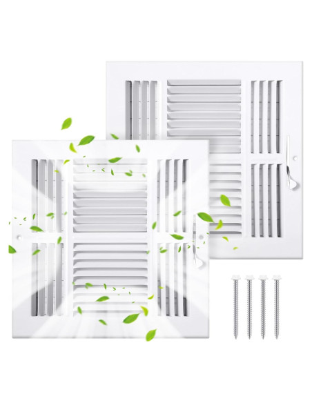 Cubiertas de Ventilación VIHOSE 25.4x25.4 cm 4 Vías Blancas