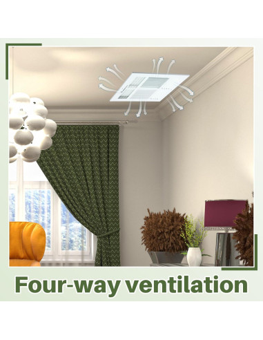 Cubiertas de Ventilación VIHOSE 25.4x25.4 cm 4 Vías Blancas