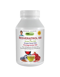 ANDREW LESSMAN Resveratrol 100mg con Té Verde y Granada - 30 Cápsulas