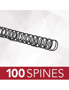 Espinas de Encuadernación GBC WireBind 90 Hojas 7/16" Negro 100 Unidades 2