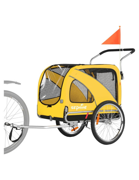 Remolque de Bicicleta Sepnine para Mascotas hasta 40 kg