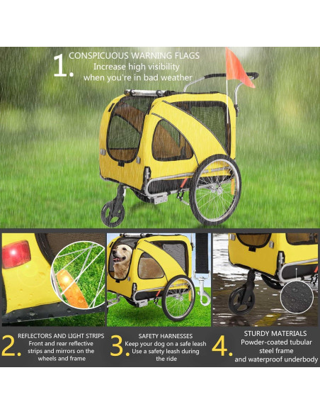 Remolque de Bicicleta Sepnine para Mascotas hasta 40 kg