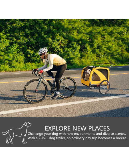 Remolque de Bicicleta Sepnine para Mascotas hasta 40 kg