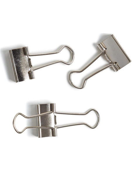 Clips de Carpeta Pequeños U Brands Plata 19mm 72 Unidades