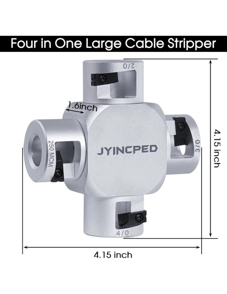Desaislador de Cable Grande JYINCPED 4 en 1 para AWG 2/0-250 MCM