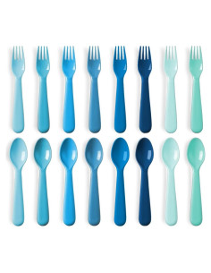 Juego de Utensilios para Niños 16 Piezas Plaskidy Azul