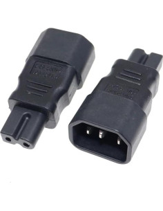Adaptador Polarizado C14 a C7 Toptekit 10A 125V Negro 2