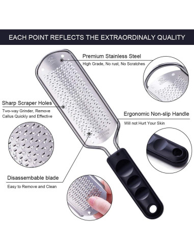 Lima para Pies Makartt de Acero Inoxidable Fino 28cm