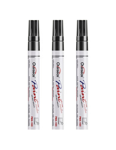 Marcadores Permanentes de Pintura Overseas - 3 Unidades Negros