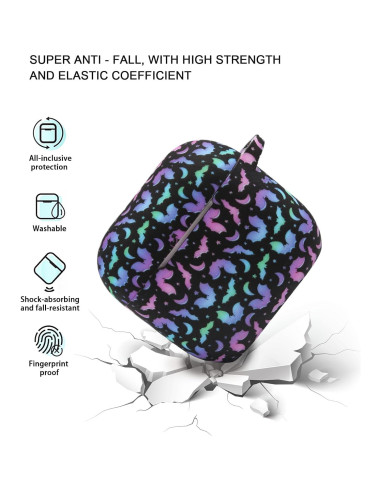 Funda de Silicona PowerDriver para AirPods 4 con Llavero Colorido