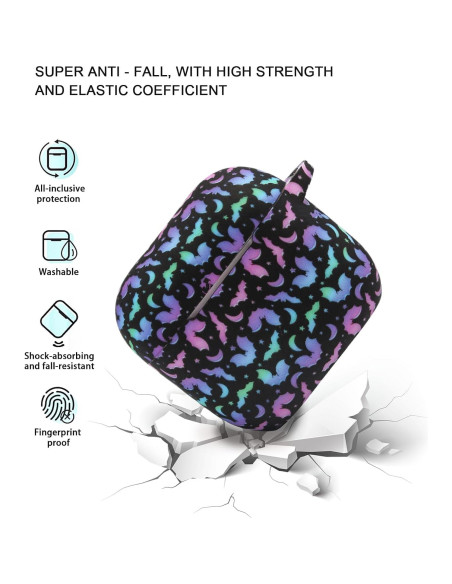 Funda de Silicona PowerDriver para AirPods 4 con Llavero Colorido