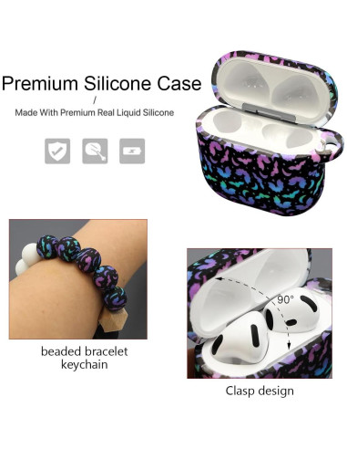 Funda de Silicona PowerDriver para AirPods 4 con Llavero Colorido