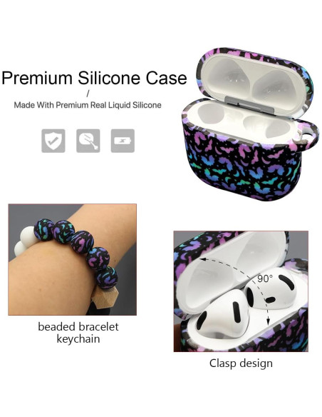 Funda de Silicona PowerDriver para AirPods 4 con Llavero Colorido