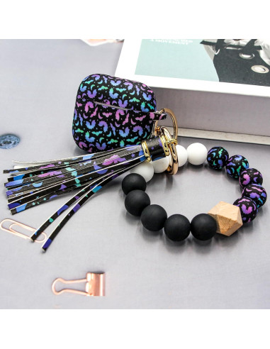 Funda de Silicona PowerDriver para AirPods 4 con Llavero Colorido