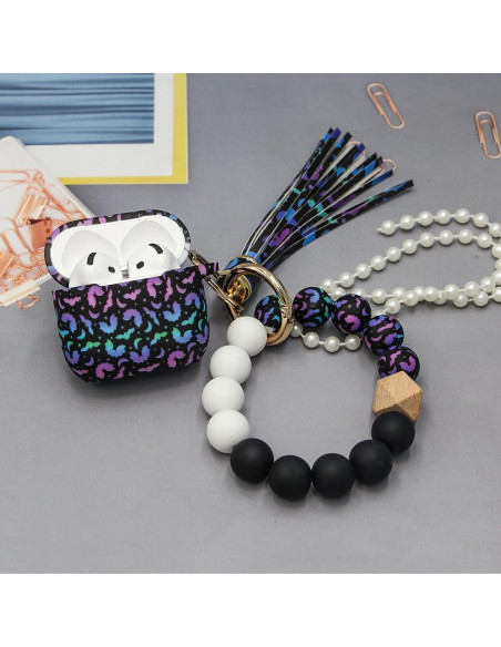 Funda de Silicona PowerDriver para AirPods 4 con Llavero Colorido