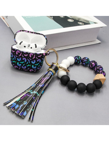 Funda de Silicona PowerDriver para AirPods 4 con Llavero Colorido