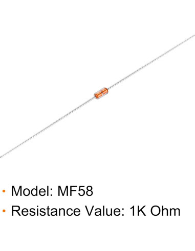 Termistores NTC 1K Ohm uxcell MF58 3950B 40 Piezas