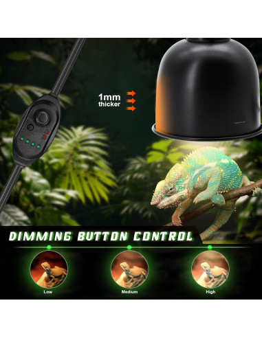 Lámpara de Calor para Reptiles MECESOR con Temporizador 5.5"