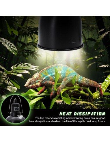 Lámpara de Calor para Reptiles MECESOR con Temporizador 5.5"