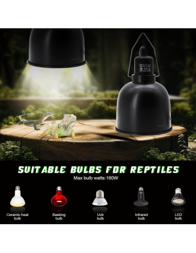 Lámpara de Calor para Reptiles MECESOR con Temporizador 5.5"
