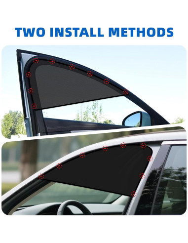 Cortinas para Ventanas de Coche ZATOOTO 2 Piezas Magnéticas UV