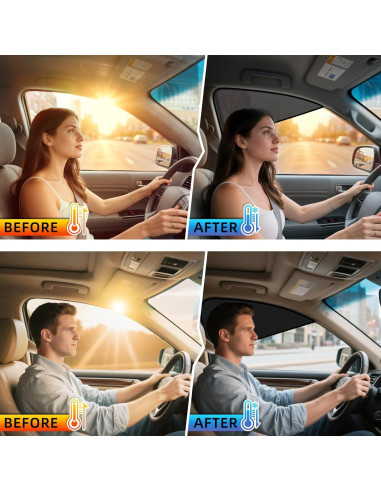 Cortinas para Ventanas de Coche ZATOOTO 2 Piezas Magnéticas UV