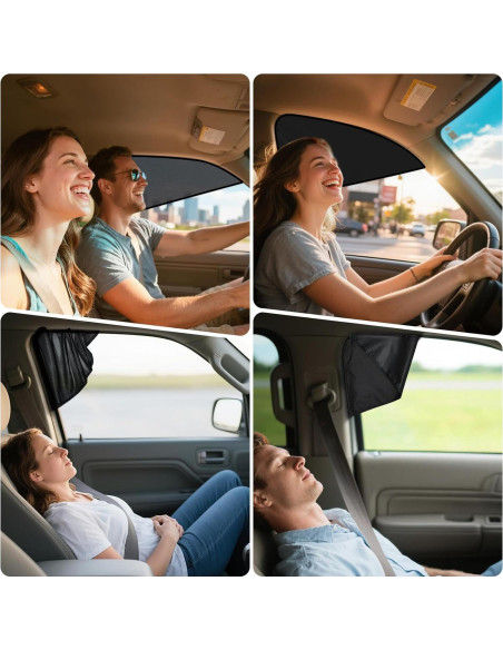 Cortinas para Ventanas de Coche ZATOOTO 2 Piezas Magnéticas UV