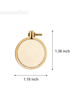 10 Mini Aros de Bordado de Madera Framendino 3.49x2.99cm 2
