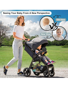 Espejo para Cochecito Bixinyo Ajustable 360 Negro 2